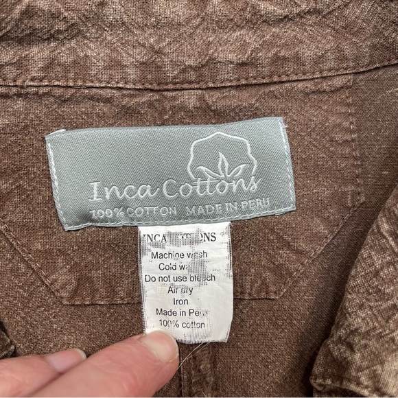 Inca Cottons Frost Brown Blouse - Picture 4 of 10